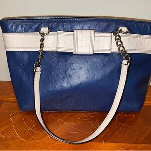 Kate Spade Navy & Ivory  Bow Darcy Shoulder Bag